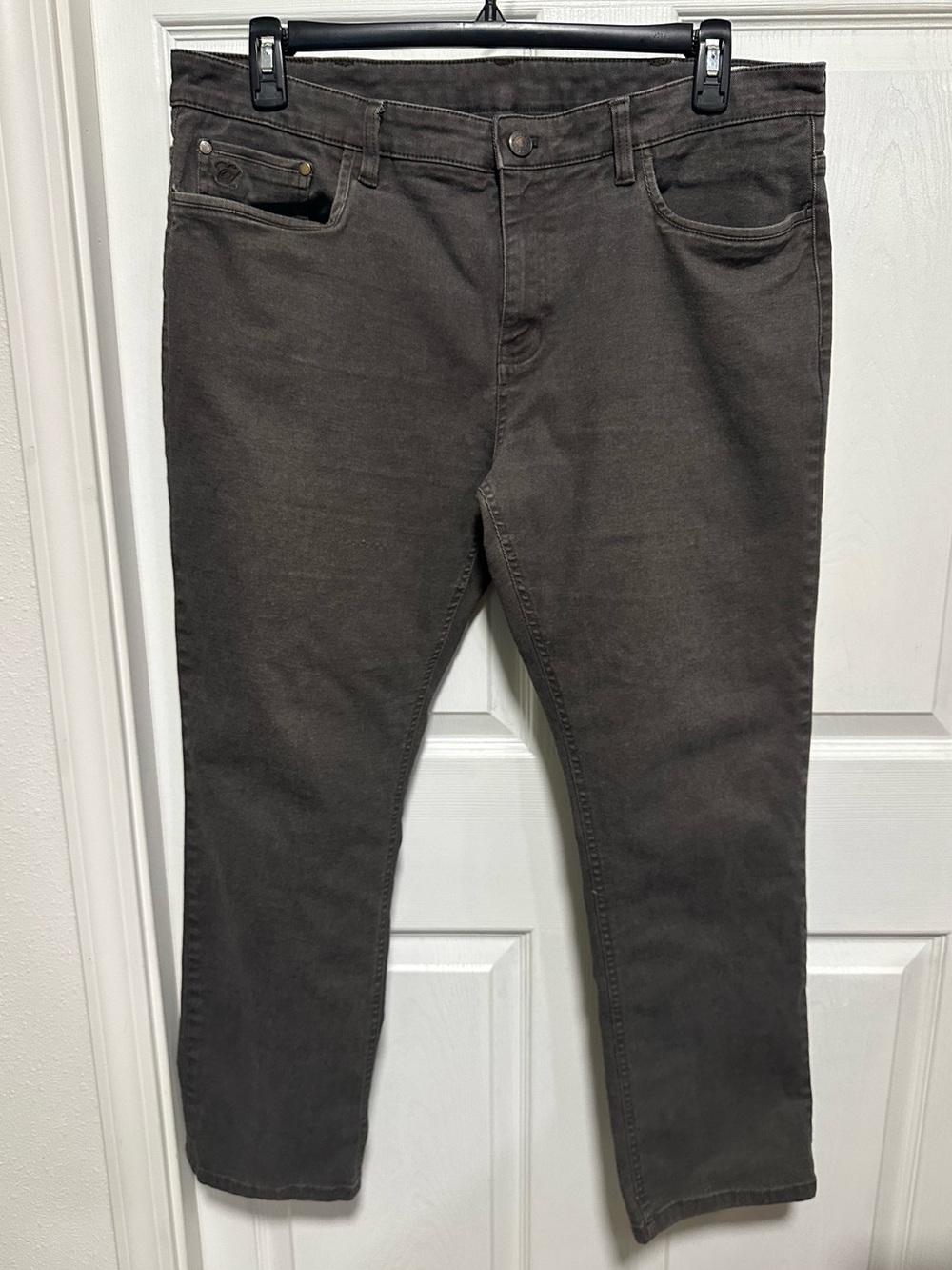 English Laundry Men's Charcoal Stretch Jeans Straight Leg 38x30